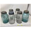Image 1 : Kerr Steel Top Mason Jars antique Lot of 6