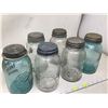 Image 2 : Kerr Steel Top Mason Jars antique Lot of 6