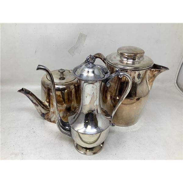 Silver Plated Lot of 3 Vintage Coffee Service