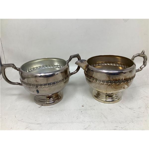 Viking Silver Plate vintage cream & sugar set