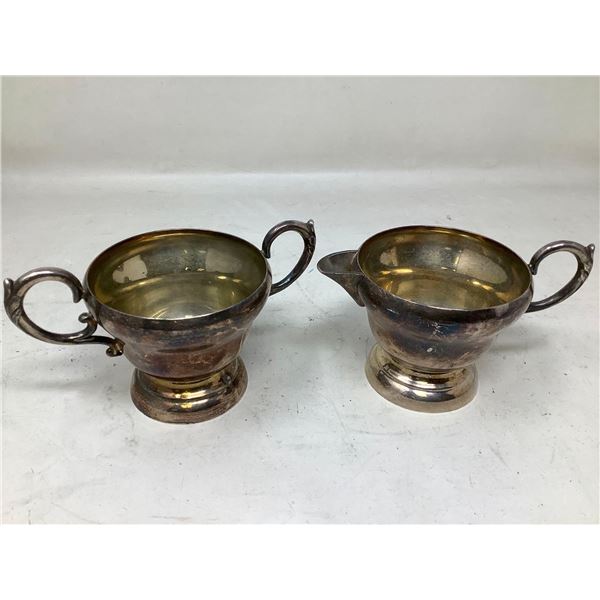 Viking Silver Plate vintage cream & sugar set