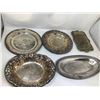 Image 2 : Lot of 5 assorted Vintage Silver Service platters