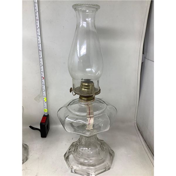 Vintage Large Glass Oil Lamp