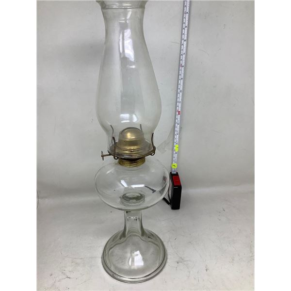 Vintage Large Glass Oil Lamp