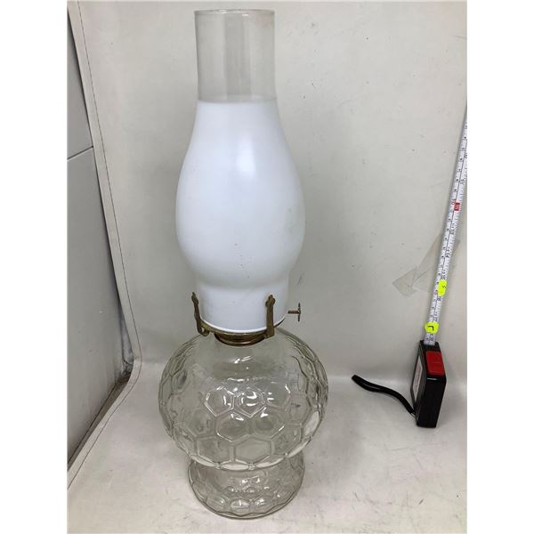 Vintage Honey Comb Glass Oil Lamp