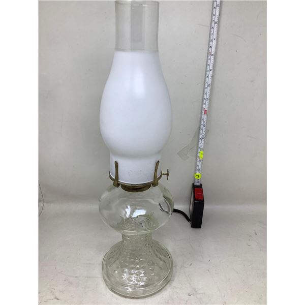 Vintage bubble Glass Oil Lamp