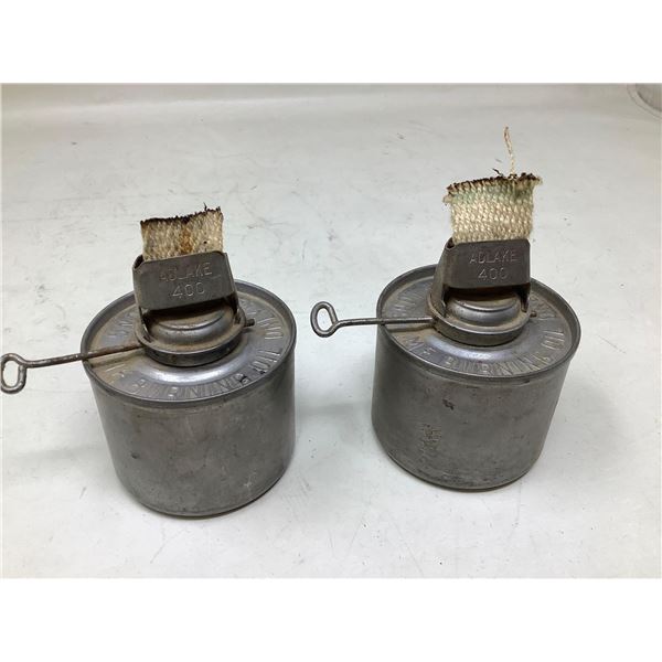 AD Lake 400 Lot of 2 oil burning lamps