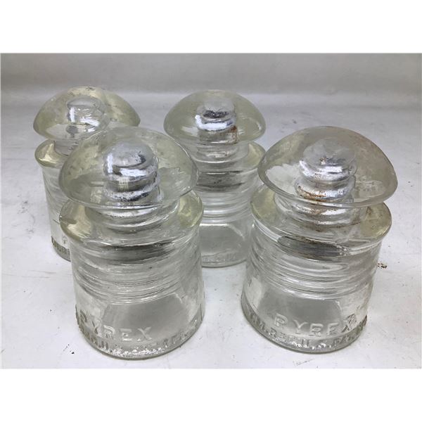 Vintage Insulators - Pyrex lot of 4