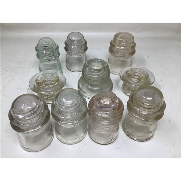 Vintage Insulators - lot of 9