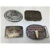 Image 1 : Lot of 4 vintage belt buckles