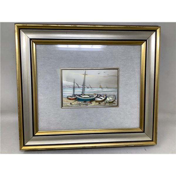 F O Original Etching Framed