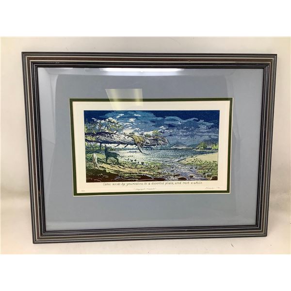 Framed Artwork, Charles 93 of Clayoqut Memento
