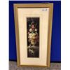 Image 1 : Framed Floral Artwork - 26 x 14 inches
