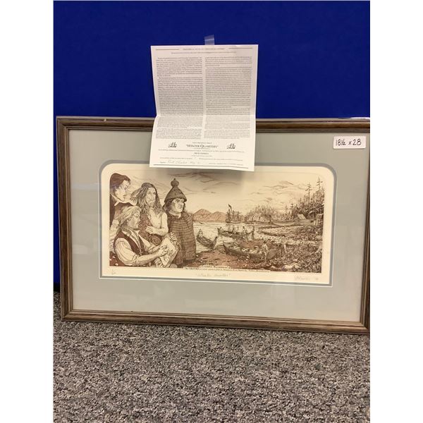 Framed Artwork Rick Charles original - Winter Quarters with certificate