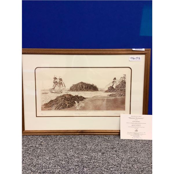 Framed Artwork Rick Charles original - Friday Evening with certificate