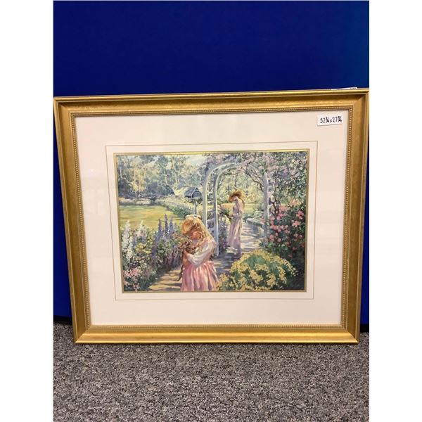 Framed Artwork garden party - 32x27