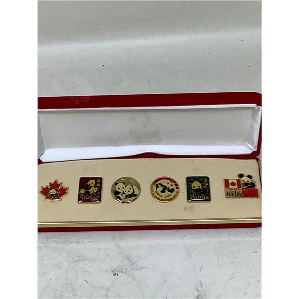 Set of Panda Winipeg commemorative pins