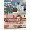 Image 3 : Changing Times Canada 2 dollar bill and twoonie commemorative set