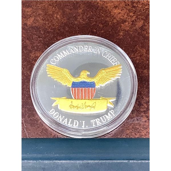 Commander and Chief Trump signed coin