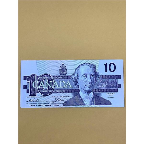 1989 Vintage Crisp $10.00 Bill