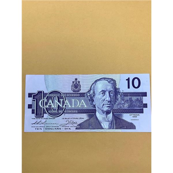 1989 Vintage Crisp $10.00 Bill