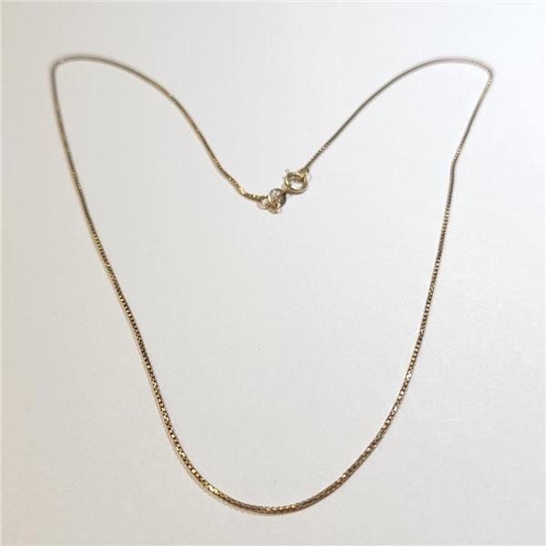 10K Yellow Gold 1.8G 16" Necklace, Suggested Retail Value $500