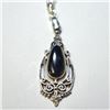 Image 1 : Silver Black Onx 16" Necklace, Suggested Retail Value $120