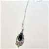 Image 2 : Silver Black Onx 16" Necklace, Suggested Retail Value $120