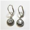 Image 1 : Silver Cz And Marcasite Earrings, Suggested Retail Value $120