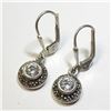 Image 2 : Silver Cz And Marcasite Earrings, Suggested Retail Value $120