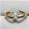 Image 1 : 10K Yellow Gold Diamond Ring (~Size 4.75)(Ring is resizable for $40) (~weight 1.2g), Suggested Retai