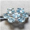 Image 1 : Silver Blue Topaz(3.3ct) Ring (~weight 4.45g), Suggested Retail Value $240
