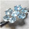 Image 2 : Silver Blue Topaz(3.3ct) Ring (~weight 4.45g), Suggested Retail Value $240
