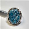 Image 1 : Silver Turquoise(11.7ct) Ring (~weight 5.7g), Suggested Retail Value $240