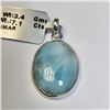 Image 1 : Silver Larimar(7.1ct) Pendant (~weight 3.4g), Suggested Retail Value $120