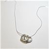 Image 2 : Silver 2 Heart Pendant Necklace, Suggested Retail Value $60