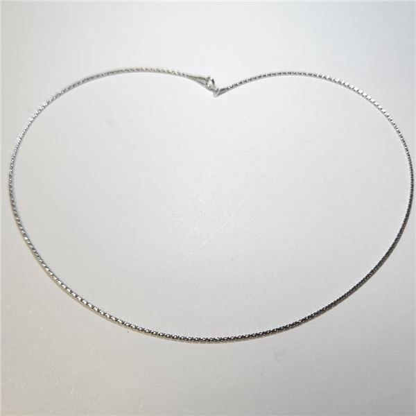 10K White Gold 0.83G 17" Necklace, Suggested Retail Value $200