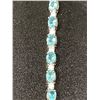 Image 2 : Natural 12.35 carat Apatite Oval Cut Solitaires Tennis bracelet .925 silver with certificate value $