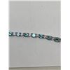 Image 3 : Natural 12.35 carat Apatite Oval Cut Solitaires Tennis bracelet .925 silver with certificate value $