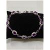 Image 4 : Natural Amethyst 8.20 Carat Multi Stone Tennis bracelet .925 with certificate value$1450.00