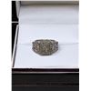 Image 2 : Ladies Natural .84 Carat Diamond custer Dress Ring .925 Silver with certificate value $ 2200.00