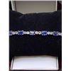 Image 1 : Natural Rare Kyanite Multi Stone 10.60 Carat Tennis Bracelet , 925 silver with certificate value $17