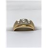 Image 1 : Gents 14 K Gold Triple Diamond .40 carat Ring with certificate value $6200.00