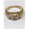 Image 3 : Gents 14 K Gold Triple Diamond .40 carat Ring with certificate value $6200.00