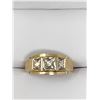 Image 5 : Gents 14 K Gold Triple Diamond .40 carat Ring with certificate value $6200.00