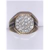 Image 2 : Gents 10 K Gold Multi Diamond 1.15 Carat Cluster Ring, 7.18 grams