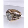 Image 4 : Gents 10 K Gold Multi Diamond 1.15 Carat Cluster Ring, 7.18 grams