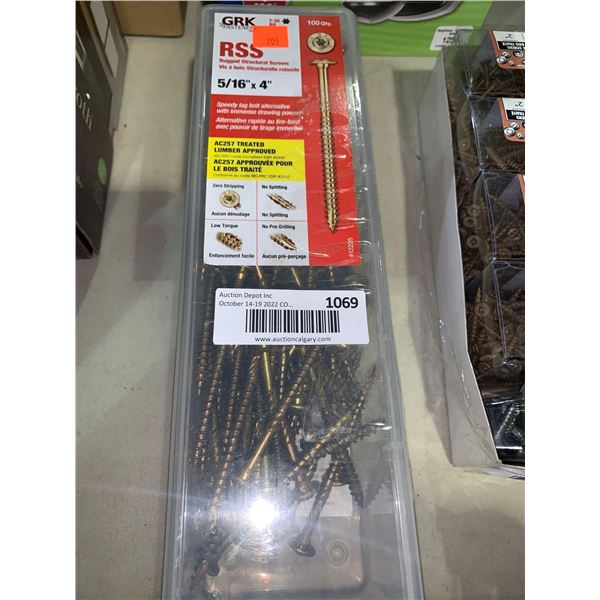 GRK RSS 5/16 x 4 inch structural Screws 100pce