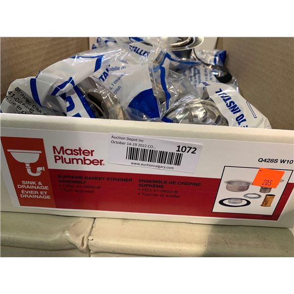 Master Plumber Basket Strainer assembly case lot of 6