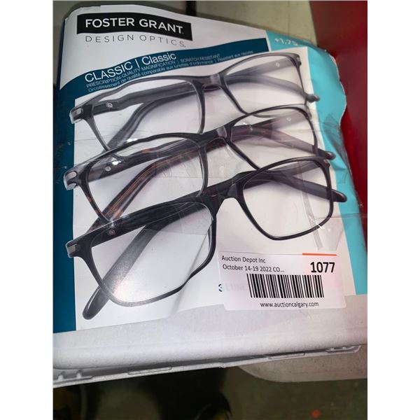Foster Grant 3 pack readers - +1.75